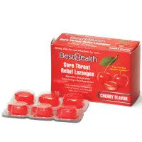 SORE THROAT LOZENGES CHERRY/MENTHOL, 18/BX, 17818 - First Aid Market