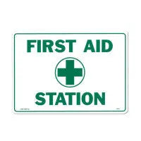First Aid Sign - "First Aid Station" - Plastic - M5046 - First Aid Market