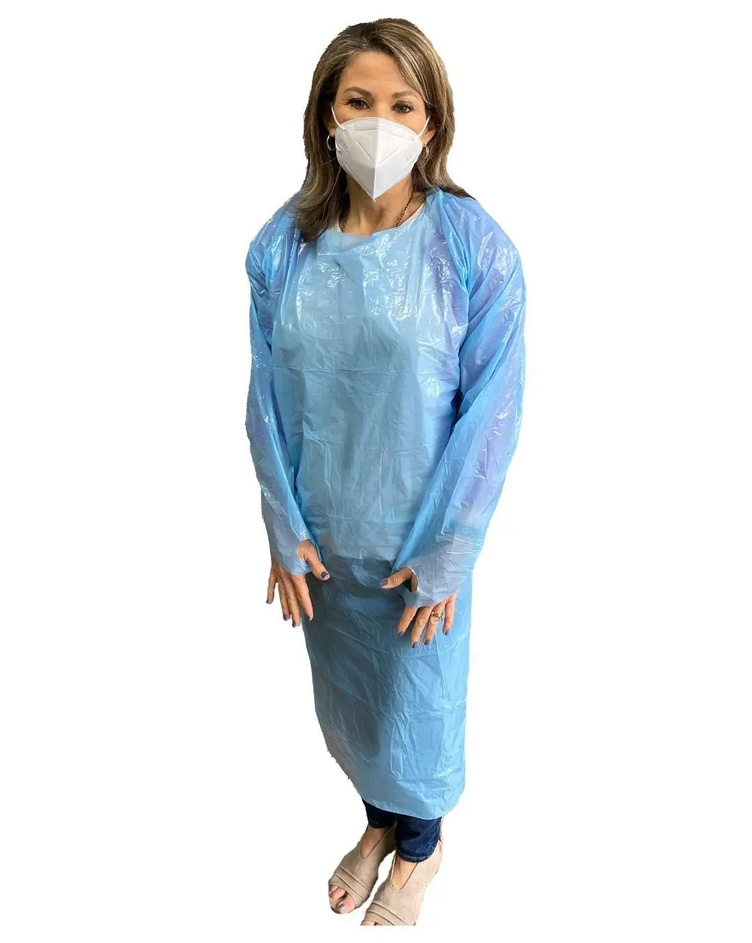 Gown (Polyethylene, Fluid Impervious) - Box of 20 Gowns - First Aid Market