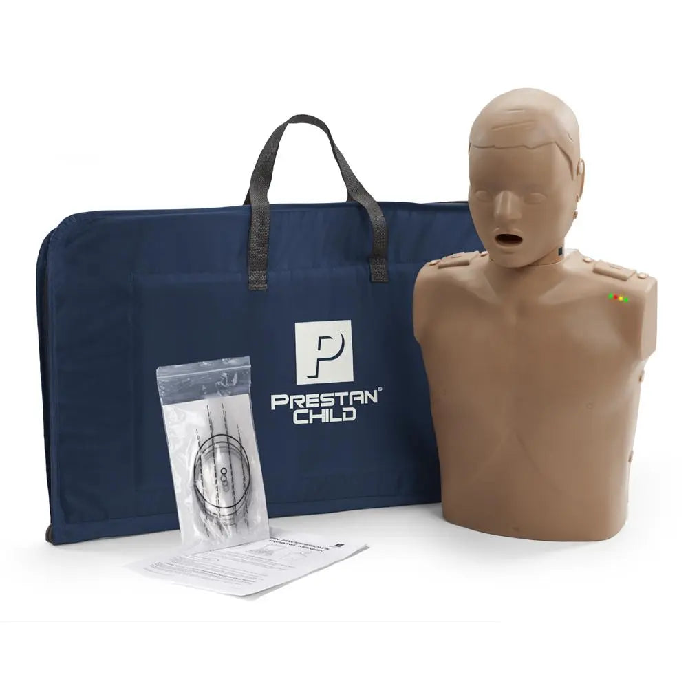 PRESTAN CHILD / PEDIATRIC CPR MANIKIN W/ MONITOR - DARK SKIN - First Aid Market