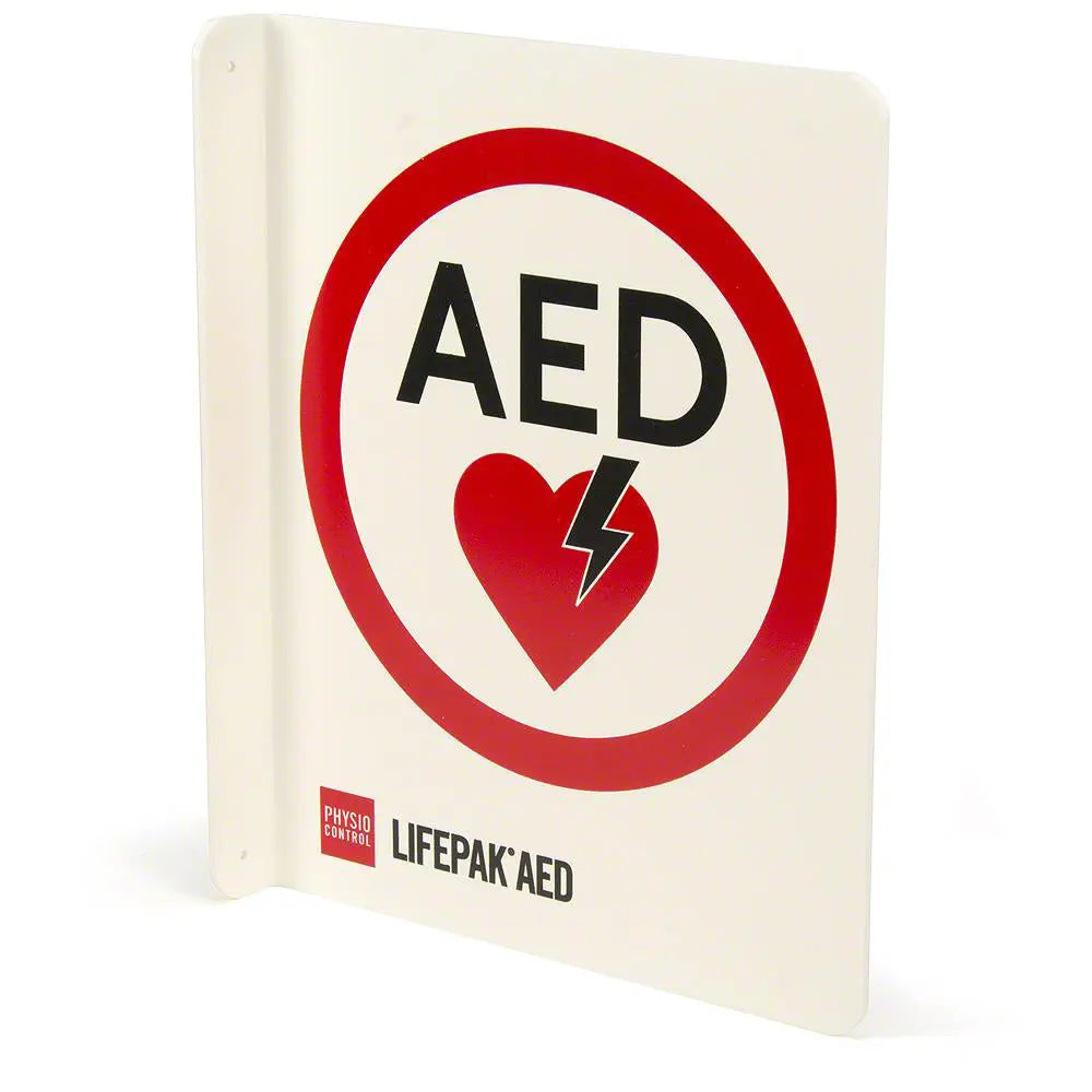 Physio Control AED Wall Sign T-Mount - First Aid Market