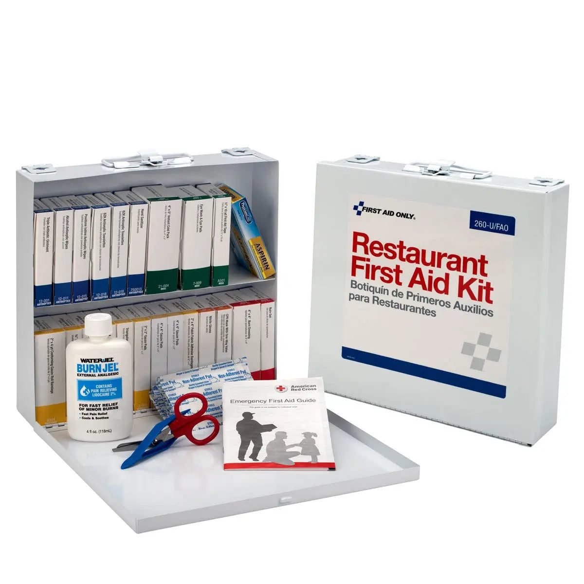 Restaurant kit, 27+ unit, 201 piece, Metal Case, 1 ea. - First Aid Market