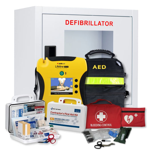 Defibtech Lifeline View Recertified AED Complete First Aid and AED Value Package