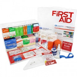 2 Shelf Industrial ANSI B+ First Aid Station, Pocket Liner- 75 Person