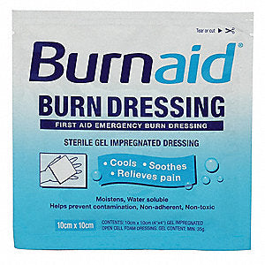 4"x4" Burnaid Brand Burn Dressing, Sterile, 1 ea.