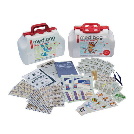 MediBag by Me4Kidz - Family First Aid Kit - 117 pieces - Pediatrician Recommended