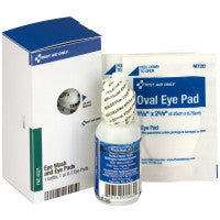 Eye Care Kit, ½ oz. Eyewash and 2 Oval Eye Pads, 1 each