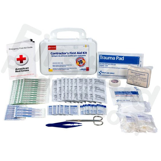 Bilingual Contractor's First Aid Kit : 10 person : 96 Pieces