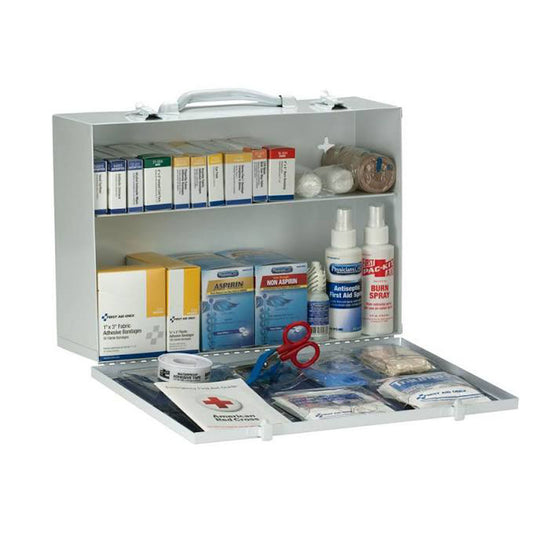 2 Shelf First Aid ANSI A+ Metal Cabinet, with Meds