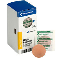 0.88" Round Spot Plastic Bandages, 30 Per Box - SmartTab EzRefill - FAE-3120