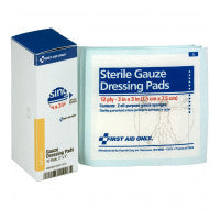 3" X 3" Sterile Gauze Pads, 10 Per Box - SmartTab EzRefill - FAE-5013