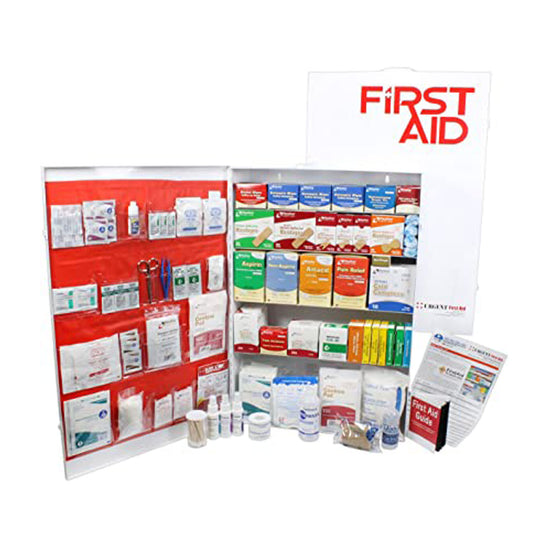 5 Shelf Industrial ANSI A+ First Aid Station with Door Pockets