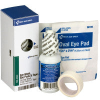 Eye Care Kit, 1 oz. Eyewash, 2 Oval Eye Pads and Tape Roll - SmartTab EzRefill - FAE-6022