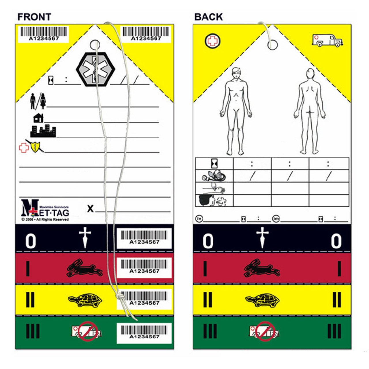 Triage Tag pack of 50