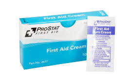 First Aid Burn Cream, 0.9gm, 10 packets per box