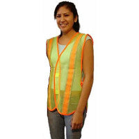 Safety Vest-Lime Green w/Reflective Tape
