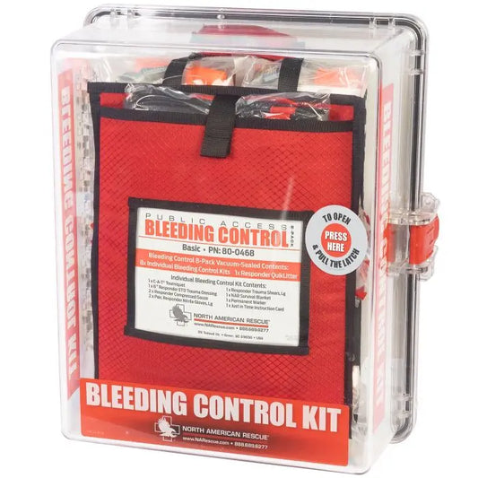 Public Access Bleeding Control Stations - 8-Pack Vacuum Sealed - First Aid Market