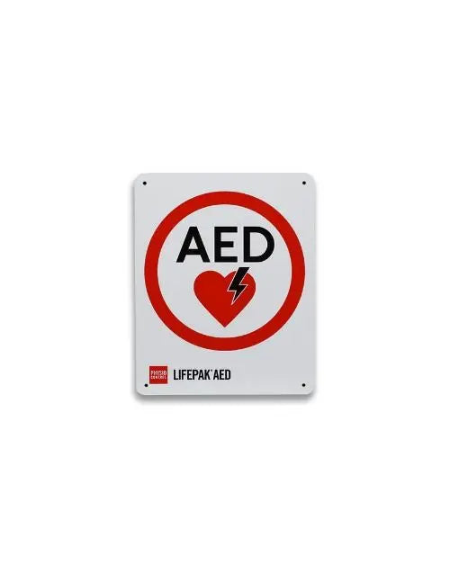 Physio Control AED Wall Sign Flat w/Traditional Logo - First Aid Market
